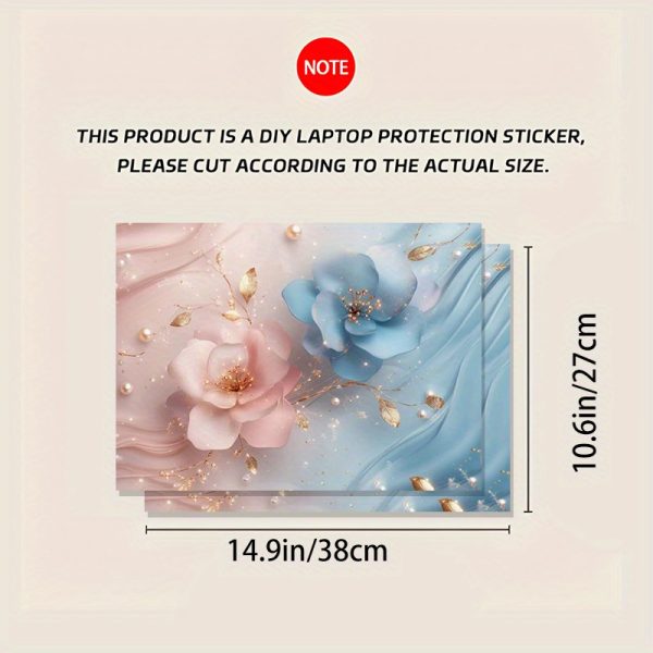 3pcs, including 1 spare, no need to worry about peeling off, light luxury marble pattern laptop sticker set, PVC material, self-adhesive, reusable, semi-matte surface, scratch-resistant, suitable for 12-15.6-inch laptops, easy installation and removal - Image 6