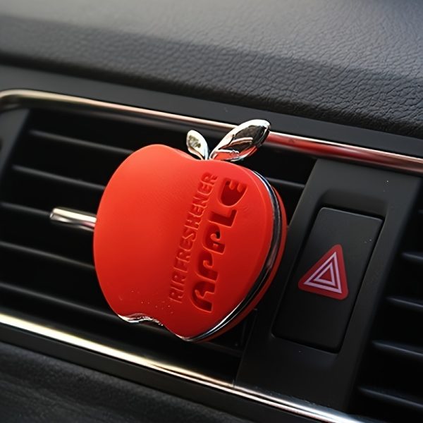 Apple-Shaped Car Air Freshener Diffuser with Vent Clip - Green Leaf Design, Long-Lasting Scent, Ideal for Vehicle A/C Outlets, Easy to Install, Car Vent Clip Freshener | Natural Aroma Diffuser | Aroma Diffuser - Image 10