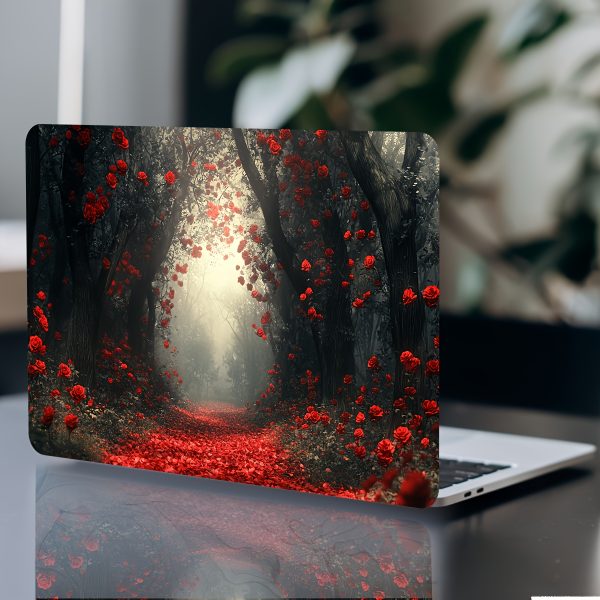 2pcs Rose Forest Laptop Art Decal Light Beige Stickers, Universal Waterproof and Scratch Resistant Laptop Skins for Laptops & Cars - Image 7