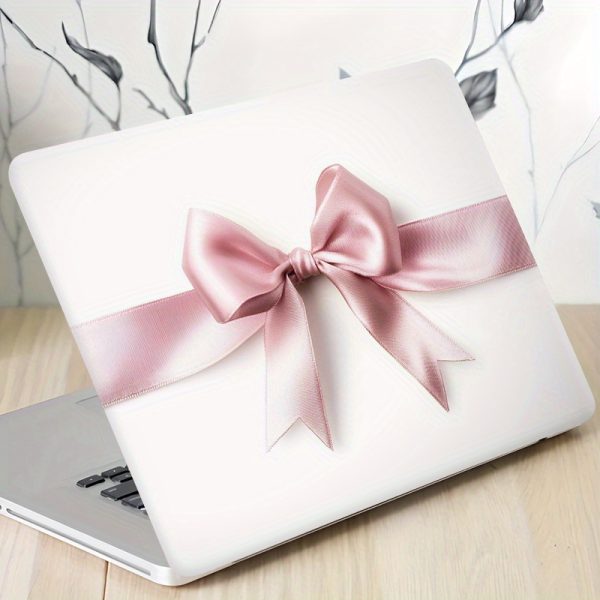 3pcs, 1 spare, No need to worry about peeling off laptop stickers - Vinyl material, self-adhesive design - Bow Girl Series Light Beige decals - Image 3