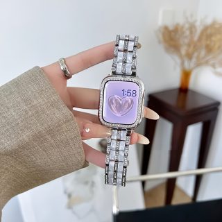 BIIFAKOO-era metal stitching two-color resin watch strap compatible with Apple watch strap 38mm 40mm 41mm 42mm 44mm 45mm 46mm 49mm suitable for Ultra series 10 9 8 7 SE 6 5 4 3 2 1