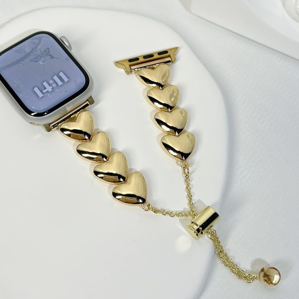 A Stylish And Simple Ladies' Apple Watch Bracelet With A Heart-shaped Buckle, Suitable For IWatch Series SE1 2 Ultra, Is Durable And Eye-catching For Your Best Friend. - Image 9