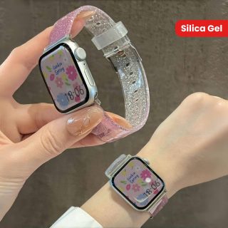 1pc Elegant Purple Silicone Watch Strap with Transparent Pin Buckle for Apple Watch Ultra/Ultra 2/49mm, Series 10/9/8/7/6/5/4/3/SE - Sport Smartwatch Band for Teens, Compatible with 38mm-46mm Models