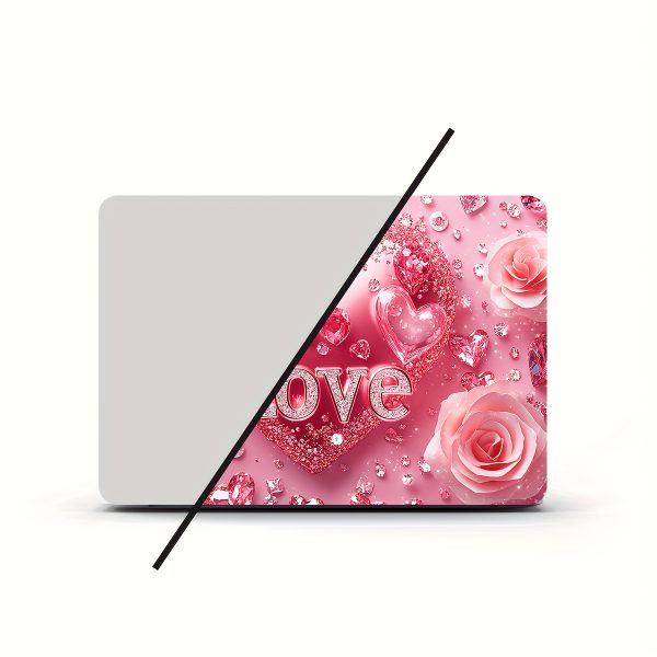 Pack of 2 Love Rose Laptop Art Decal Protective Cases, Universal Netbook Light Beige Stickers Non-Duplicate Use Field Notebook Computer Light Beige Sticker Decals Waterproof and Scratch Resistant - Waterproof, Anti-scratch, Suitable for Laptops, Cars - Image 4