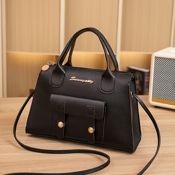 Women's Minimalist Luxury Crossbody Bag with Detachable Adjustable Strap - Compact Handbag for Travel, Shopping & Commute, Zipper Closure, 6 Colors (Khaki/Light Brown/White/Pink/Green/Black), Crossbody Purse, Commute Handbag, Modern Handbag, Sleek Design, Casual Accessory, Stylish Purse, Durable Material, Versatile Purse, Travel Essentials - Image 10