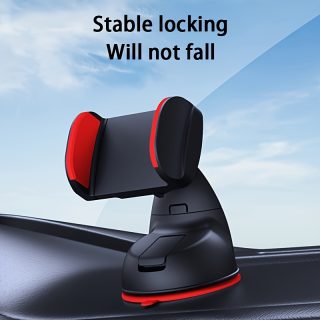 Adjustable Car Phone Holder with Rotatable Dashboard Mount, Universal 5-7 Inch Smartphone Compatibility, Strong Suction Cup, ABS Material, Waterproof, Hands-Free with Easy Installation for Car