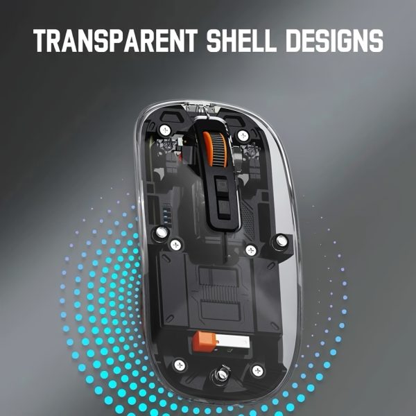 Portable Magnetic Wireless Mouse with Transparent Cover, USB Charging, 3-Level DPI Adjustment, Ideal for Office and Library Use, Perfect Gift for Family and Friends on Father'S Day, Mother'S Day, Valentine'S Day - Image 9