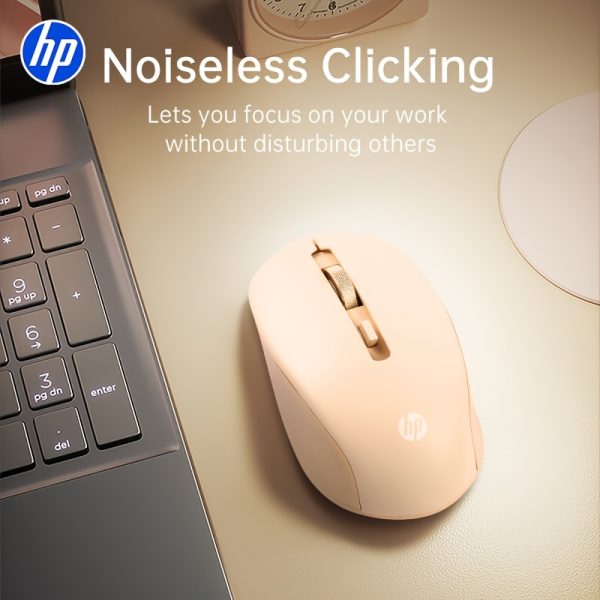 HP S1000 PLUS Wireless Mouse - Ultra-Slim, Adaptive Ergonomic Design, 2.4GHz Wireless Connectivity, 3 DPI Settings, Quiet Click, Plastic Body, Ambidextrous - Ideal for Gaming & Office Use, Mouse Movement Smoothness|Sleek Appearance|Wireless Connectivity - Image 4
