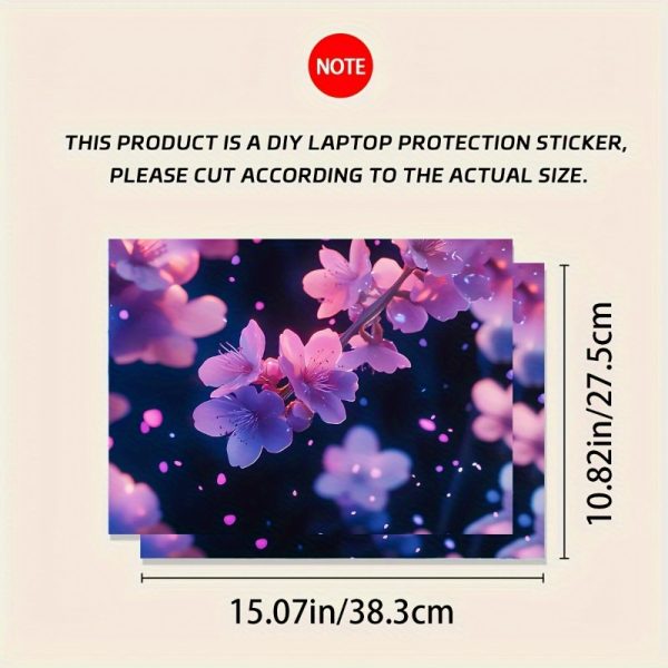 3pcs, 1pc Spare, Fearless, Vinyl Notebook Computer Case Plum Blossom Sticker, Scratch-Proof DIY Art Protective Case Suitable for Notebooks - Easy to Paste and Durable Design Suitable for Laptops, No Residue, Universal, DIY, Cuttable - Image 3