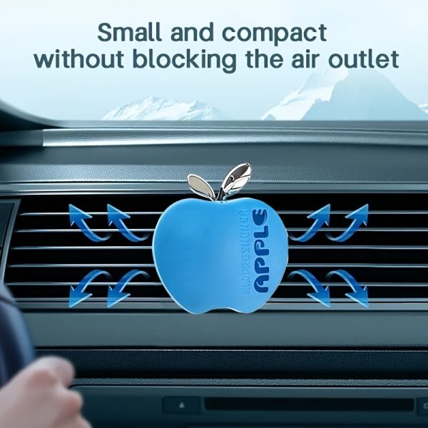 Apple-Shaped Car Air Freshener Diffuser with Vent Clip - Green Leaf Design, Long-Lasting Scent, Ideal for Vehicle A/C Outlets, Easy to Install, Car Vent Clip Freshener | Natural Aroma Diffuser | Aroma Diffuser - Image 14