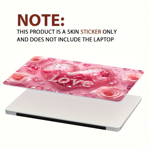 Pack of 2 Love Rose Laptop Art Decal Protective Cases, Universal Netbook Light Beige Stickers Non-Duplicate Use Field Notebook Computer Light Beige Sticker Decals Waterproof and Scratch Resistant - Waterproof, Anti-scratch, Suitable for Laptops, Cars - Image 6