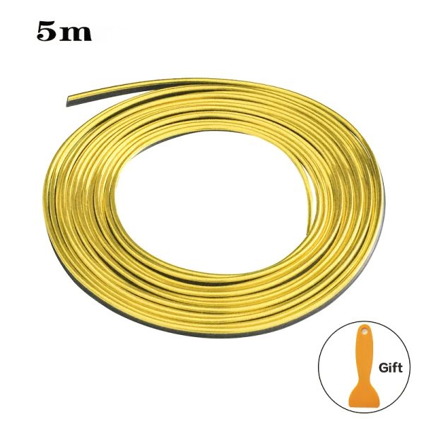 5 Meter Car Interior Strips - Elastic Easy-to-Install Dashboard and Door Decorative Kit with Installation Tools. Universal Flexible PVC Car Mold Strips, Internal Car Decoration, Dashboard Door Cover, Car Styling Decoration, Easy to Install - Image 5
