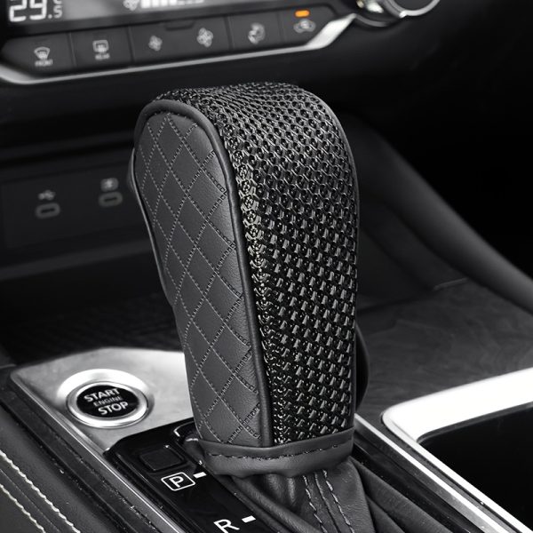 Universal Faux Leather Anti-slip Car Gear Shift Knob Cover Black Auto Parts Car Stall Anti-slip Case Driving Control Cover - Image 5