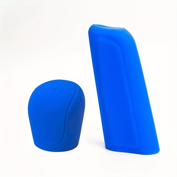 2pcs Silicone Car Gear Shift & Handbrake Covers - Ergonomic Grip, Non-Slip Protection, Multi-Color Options (Black/Red/Blue/Yellow) - Fit for Most Vehicles, Vehicle Interior Accessories, Vibrant Interior Upgrade, Easyinstall Covers - Image 7