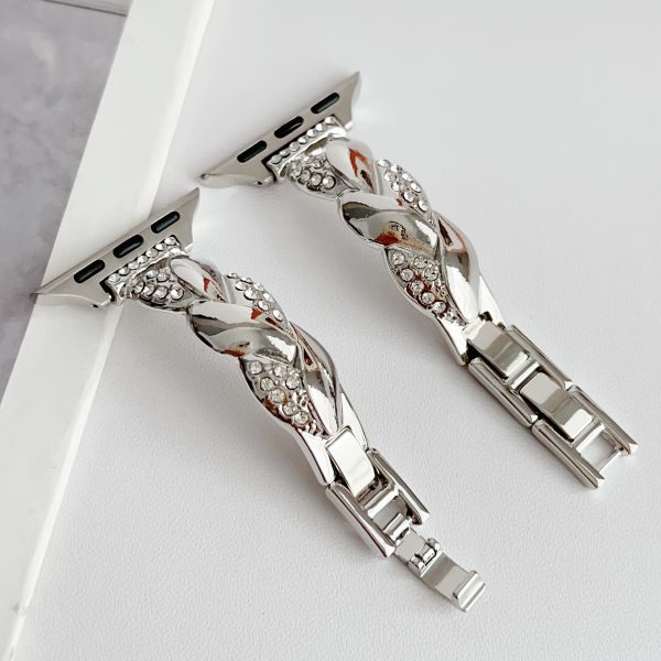 1pc Elegant Zodiac Sign Zinc Alloy Bracelet for Women - Sparkling Rhinestone Design, Adjustable Deploy Clasp, Perfect for Apple Watch (38mm-49mm), Ideal Gift for Parties, Nightclubs, Weddings, and Daily Wear, Party Accessory|Zodiac Themed|Adjustable Bracelet - Image 7