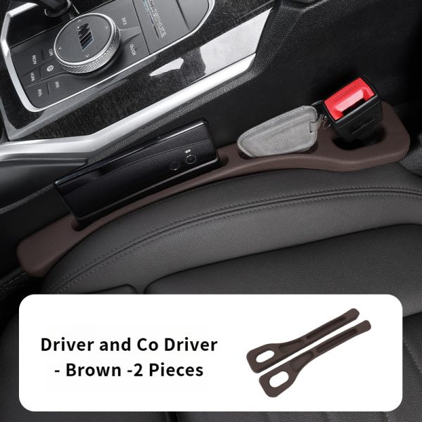 Pack of 2 Car Seat Gap Storage Strips, Leak-proof Design Prevents Debris Falling and Can Also Store Small Items, In-Car Interior Gap Organizer - Image 12