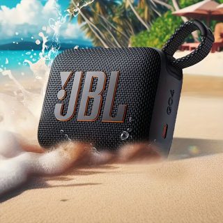 Go 4, Portable Wireless Speaker Box with Pro Sound, Deep Bass and Playtime Boost Function - 7 Hours Runtime. It is suitable for any scenario, such as the beach, camping, or use at home, and it is extremely convenient and practical to carry around. Your friends won't believe how much great Pro Sound comes out of such a small speaker.