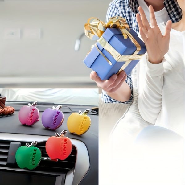 Apple-Shaped Car Air Freshener Diffuser with Vent Clip - Green Leaf Design, Long-Lasting Scent, Ideal for Vehicle A/C Outlets, Easy to Install, Car Vent Clip Freshener | Natural Aroma Diffuser | Aroma Diffuser - Image 16