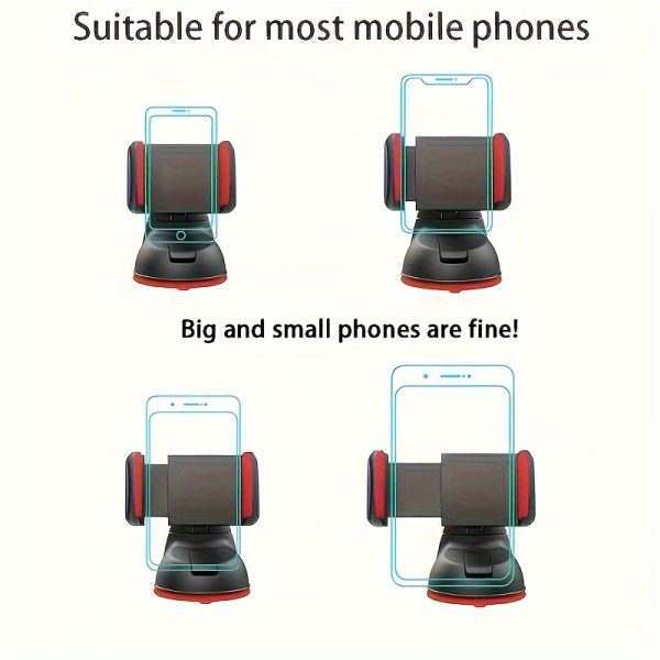 Adjustable Car Phone Holder with Rotatable Dashboard Mount, Universal 5-7 Inch Smartphone Compatibility, Strong Suction Cup, ABS Material, Waterproof, Hands-Free with Easy Installation for Car - Image 5