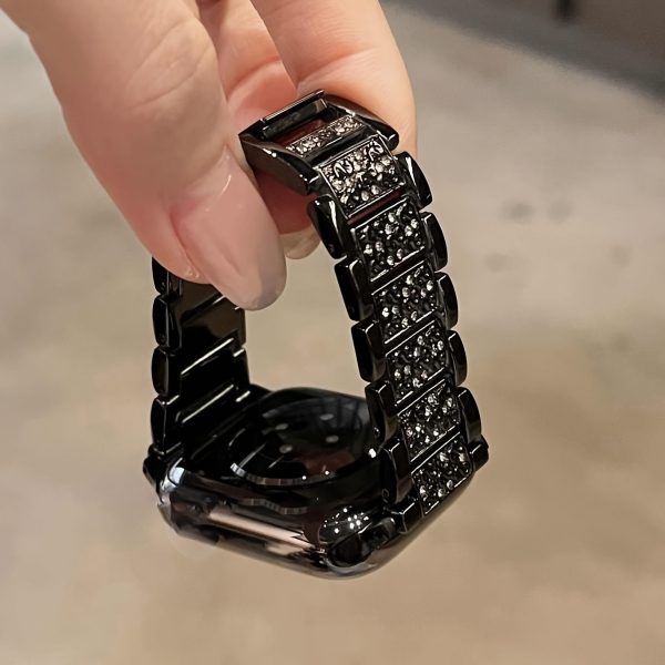 A S-letter iWatch10 generation with shiny rhinestones is a great choice for iWatch strap gifts compatible with 38mm 40mm 41mm 42mm 44mm 45mm 46mm 49mm Series 10 9 8 7 6 5 4 3 2 1 SE/Ultra Only sell watch straps but no watches - Image 13