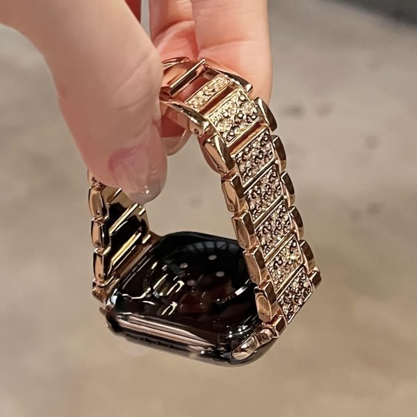 A S-letter iWatch10 generation with shiny rhinestones is a great choice for iWatch strap gifts compatible with 38mm 40mm 41mm 42mm 44mm 45mm 46mm 49mm Series 10 9 8 7 6 5 4 3 2 1 SE/Ultra Only sell watch straps but no watches - Image 5