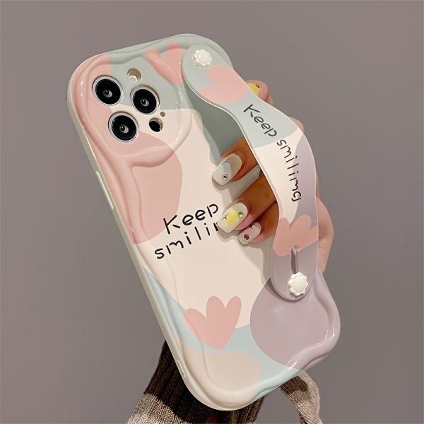 A Minimalist White Cream Shell for Wristband Phone Cases, Featuring a Simple Design And Shock Protection. It'S a Perfect Choice for Spring And Summer, Compatible with Models 16/16Plus/16Pro/16Promax/15/15Plus/15Promax/14/14Plus/14Pro/14Promax, 13/13Pro/13Promax, 12/12Pro/12Promax, And 11/11Pro Max. - Image 6