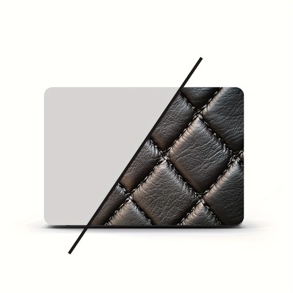 2pcs Vinyl Laptop Case Stickers, Anti-Scratch DIY Art Protective Covers, Easy to Apply & Durable, No Residue, Cuttable - Black & Gray Squares Design for Laptops & Tablets - Image 4