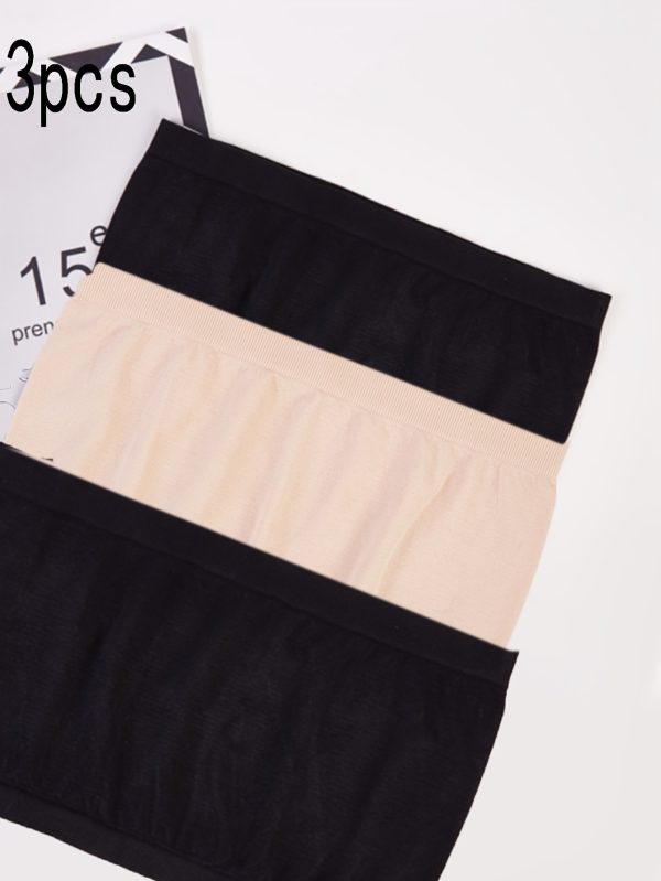 Pack of 3 High Elastic Seamless One-Word Camisole Breathable Bottoming Anti-Slip Camisole