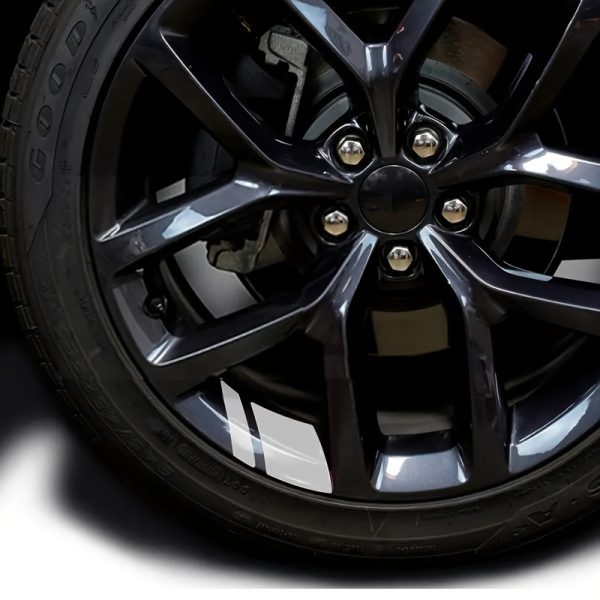 4pcs Reflective High Gloss Polyurethane Wheel Rim Decals for Enhanced Vehicle Safety, Self-Adhesive Stripes, Left Placement on Plastic Surfaces, Fantasy Space Auto Theme - Image 10