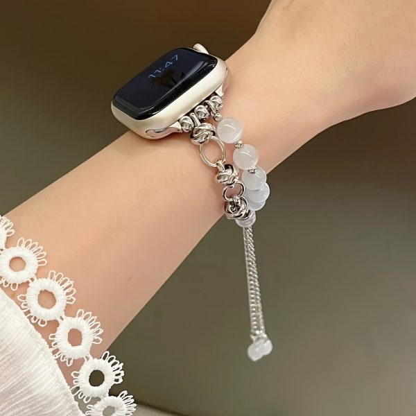 Bezel Watch Series Ultra SE 9 8 7 6 5 4 3 2 1 Beaded Strap, Compatible with 38/40/41/42/44/45mm, Fashionable Durable Band with Adjustable Buckle - Image 8