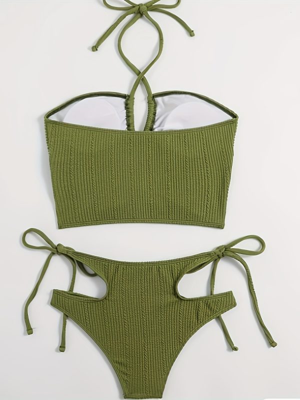 2023 New Split Bikini High-Waist European & American Style Women's Swimwear Vacation Beachwear - Image 4