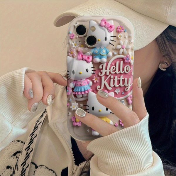 Sanrio cute cartoon Hello Kitty creative trend soft protective mobile phone case for iPhone 16 15 14 13 12 11 Pro Max 16 15 14 Plus 16e 13 12 mini X XR XS Max 6 6s 7 8 Plus SE - Image 4