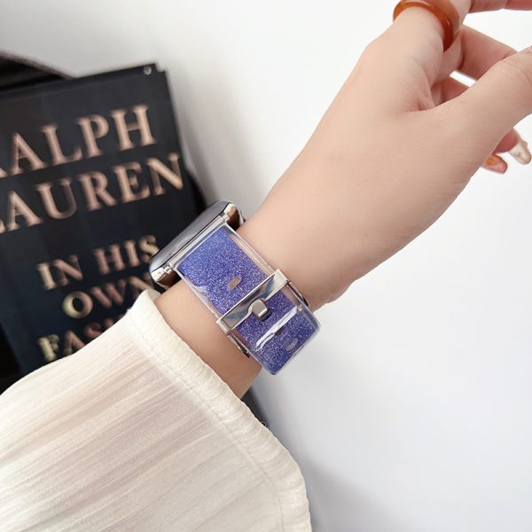 1pc Elegant Purple Silicone Watch Strap with Transparent Pin Buckle for Apple Watch Ultra/Ultra 2/49mm, Series 10/9/8/7/6/5/4/3/SE - Sport Smartwatch Band for Teens, Compatible with 38mm-46mm Models - Image 14
