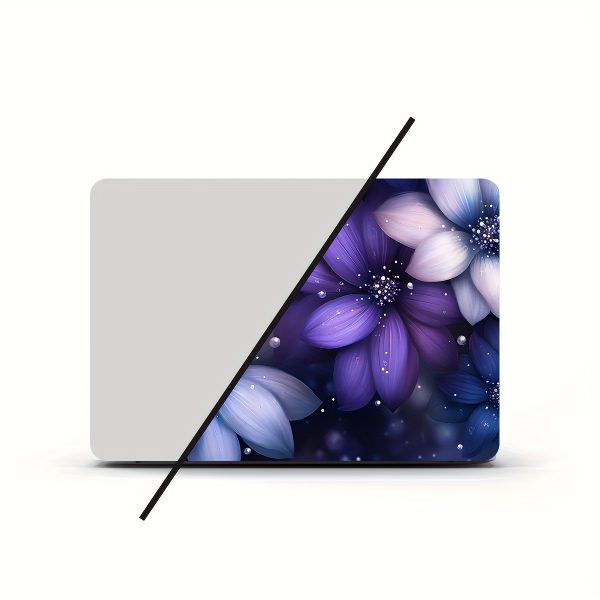 Pack of 2 Floral Butterfly Laptop Art Decal Protective Cases, Universal Netbook Light Beige Stickers Non-Duplicate Use Field Notebook Computer Light Beige Sticker Decals Waterproof and Scratch Resistant - Waterproof, Anti-scratch, Suitable for Laptops, Cars - Image 4
