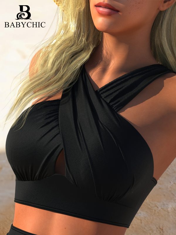 BabyChic separates swimsuit fashion solid color elegant pure comfortable seaside holiday style bikini - Image 4