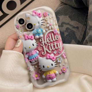 Sanrio cute cartoon Hello Kitty creative trend soft protective mobile phone case for iPhone 16 15 14 13 12 11 Pro Max 16 15 14 Plus 16e 13 12 mini X XR XS Max 6 6s 7 8 Plus SE