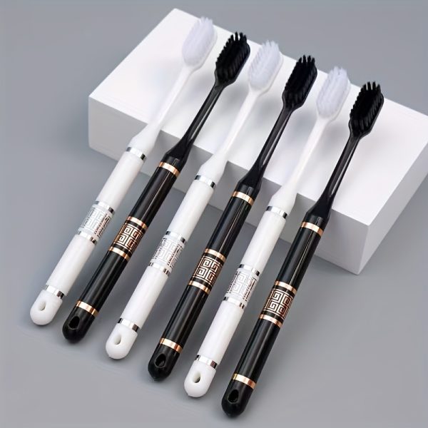 2pcs Luxury Set High-end Soft Bristle Toothbrushes Home Use Deep Cleaning Toothbrushes Manual Toothbrushes Couple Toothbrushes - Image 2