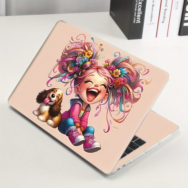 3pcs of Roll Packaging, 1pc As a Spare, No Need to Worry about Damaging The Stickers, Featuring Cute Girl And Puppy Style Laptop Stickers, Suitable for Laptops, Bright Colors, Self-Adhesive And Removable. - Image 2