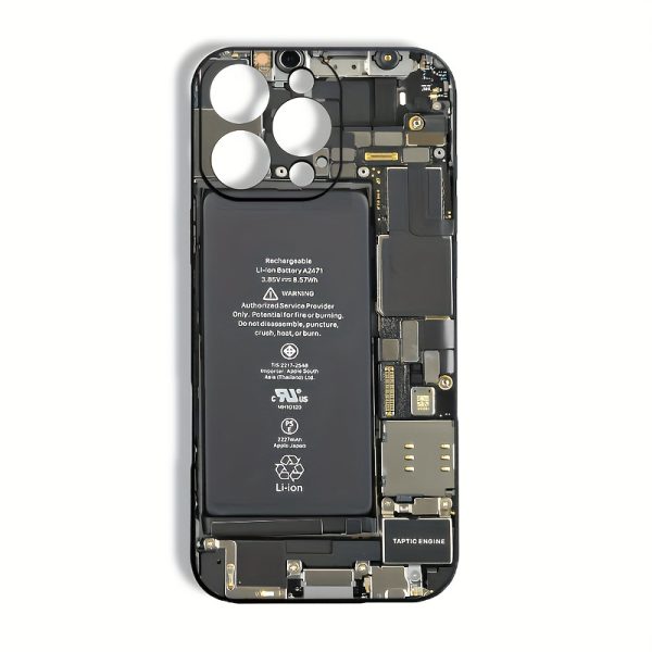 Disassembled Internal Pattern Straight Edge Cube Phone Case for iPhone 161514131211. Fashionable and Trendy Essential Phone Case for 16/16Plus/16Pro/16ProMax/15/15Plus/15ProMax/14/14Plus/14Pro/14ProMax, 13/13Pro/13ProMax, 12/12Pro/12ProMax, 11/11Pro Max - Image 6