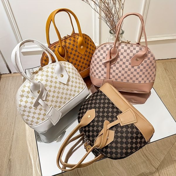 Women's Convertible Crossbody Bag - Beige Purse with Zipper Closure, Detachable Strap for Everyday, Office, Party - Elegant Ladies Handbag in Beige/Tan/Black/White/Gray/Blue/Red/Clear Colors, Crossbody Purse, Versatile Travel Bag, Modern European Style, Textured Finish - Image 3