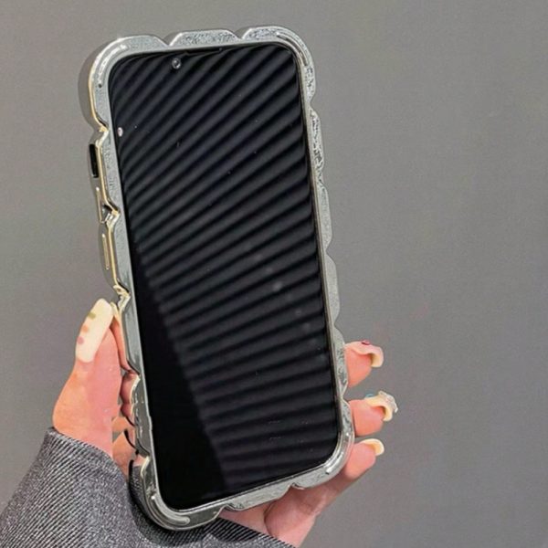 The [Xinmingnuo] Premium Electroplated Waffle Crossbody Chain Case Is Suitable for Iphone 14 Pro Max, Compatible with The New Apple 13 Pro, 12 Pro, And Creatively Designed 3D Protective Cases for Women, Including Niche Full-Cover Options for 11, 13, And 14 - Image 2