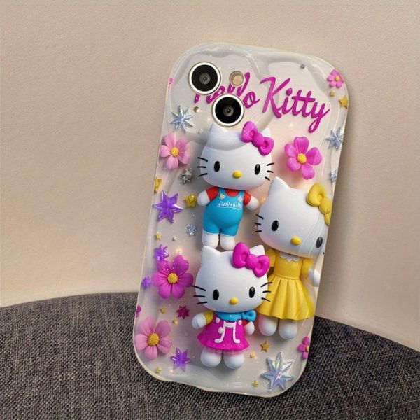 Sanrio cute cartoon Hello Kitty creative trend soft protective mobile phone case for iPhone 16 15 14 13 12 11 Pro Max 16 15 14 Plus 16e 13 12 mini X XR XS Max 6 6s 7 8 Plus SE - Image 6