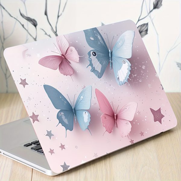 Vinyl Laptop Shell Butterfly Stickers, 2pcs/set Scratch-Proof DIY Art Protective Case for Laptops - Easy-to-Paste and Durable Design Suitable for Notebooks & Cars - Image 3