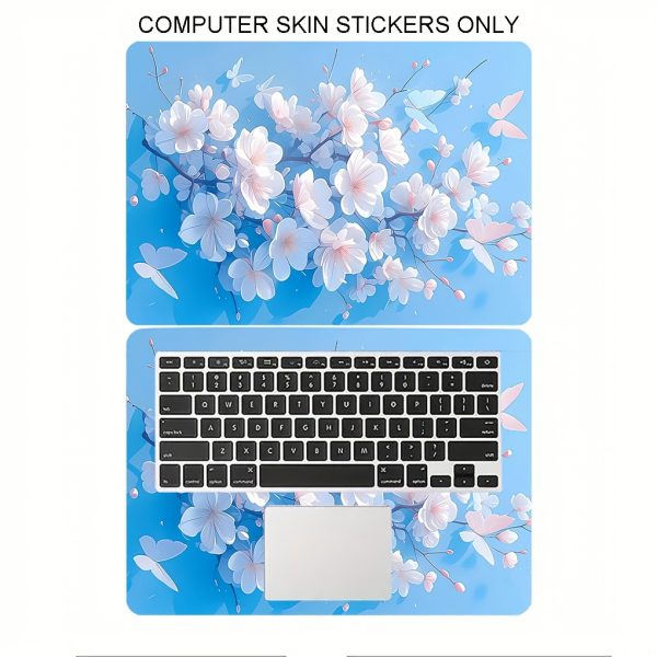 2pcs Vinyl Material, Light Blue Watercolor Butterfly Design Laptop Case, Anti-Scratch Laptop Case for 15.35 inch X 10.6 inch Laptop. Product Size: 27cmx39cm (10.63 inch x 15.35inch) - Image 8