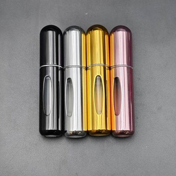 4-Pack Mini Perfume Atomizer Refillable Travel Spray Bottles, 0.16 oz Metal Round Hand Wash Only Fragrance Pump Containers for Travel and Outdoor Use - Image 11