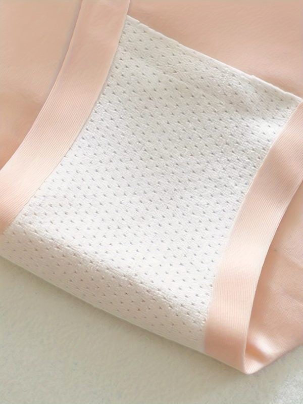 7pcs Women's Breathable Nylon Briefs - Soft, Stretchy, Solid Color Panties with Cute Bow Detail, Non-Transparent - Image 2