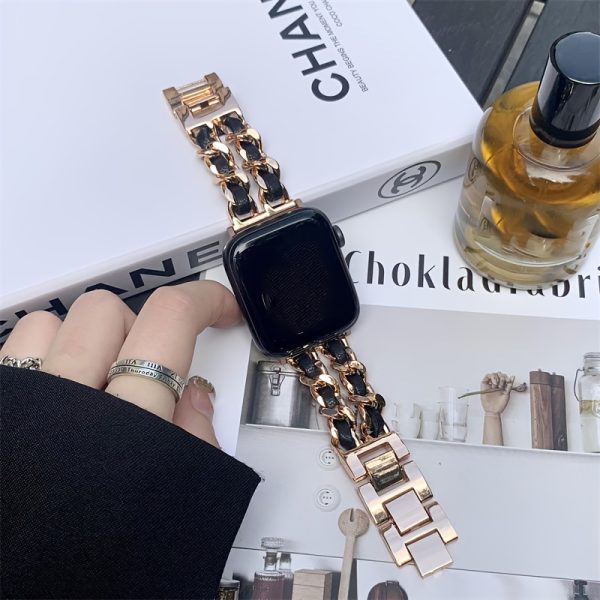 BIIFAKOO new small fragrance style metal stitched ten generations available compatible 38mm 40mm 41mm 42mm 44mm 45mm 46mm 49mm suitable for Ultra Series 10 9 8 7 7 SE 6 5 4 3 5 4 4 3 2 1 - Image 4