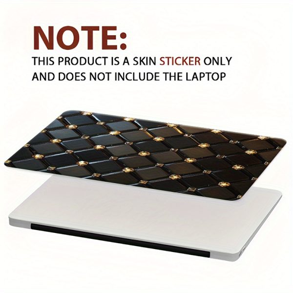 3pcs, 1 spare, No need to worry about peeling off, PVC laptop Light Beige, 38.86x26.92 cm, scratch-resistant and self-adhesive, suitable for 30.48-39.62 cm laptops - DIY customizable with Shiny Golden Theme Design - Image 7