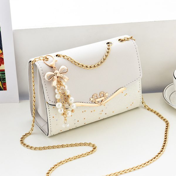 Fashionable New Women'S Shoulder Bag. This One Is a Crossbody Bag with Six Color Options to Choose From. It Is Fashionable Bohemian Beige PU Crossbody Bag with Tassel Charm - City Style Flip-Top Shoulder Bag with Metal Chain And, Lightweight And Convenient, Suitable for Shopping, Office, College, Travel - Women, Occasions, Lovers' Ideal Gift for Valentine'S Da - Image 19