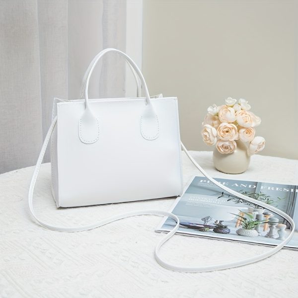 Women's Casual Floral Crossbody Bag - White with Detachable Adjustable Strap & Zipper Closure, Minimalist Holiday Design for Everyday Use, Personal Item Storage, Sleek Appearance - Image 4